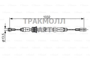 ТРОС РУЧНОГО ТОРМОЗА - 1987482548