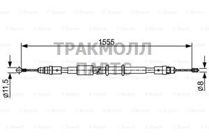 ТРОС РУЧНОГО ТОРМОЗА - 1987482552