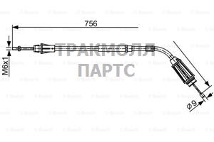 ТРОС РУЧНОГО ТОРМОЗА - 1987482556