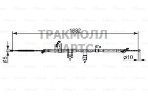 ТРОС РУЧНОГО ТОРМОЗА - 1987482567