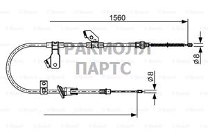 ТОРМОЗНОЙ ТРОС - 1987482626