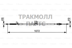 ТРОС РУЧНОГО ТОРМОЗА - 1987482630