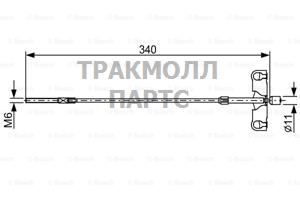 ТРОС РУЧНОГО ТОРМОЗА - 1987482651