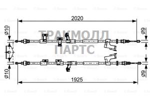 ТРОС СТОЯНОЧНОГО ТОРМОЗА - 1987482709