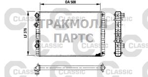 Радиатор охл. VWLupo 1.0 1.4FSi 98-05 Polo - 230954