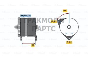 Генераторы 14V 55A FORD ESCORT 8086ESCORT 8690 - 0120468042