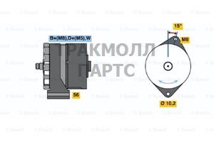 Генераторы 14V 55A FORD ESCORT 8086ESCORT 8690 - 0120469722