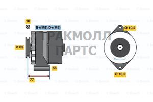 Генераторы 14V 55A FORD ESCORT 8086ESCORT 8690 - 0120469802