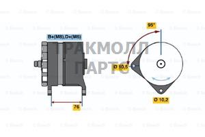 Генераторы 14V 55A FORD ESCORT 8086ESCORT 8690 - 0120469973