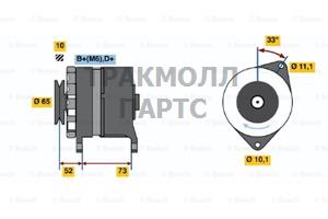 Генераторы 14V 55A FORD ESCORT 8086ESCORT 8690 - 0120488207