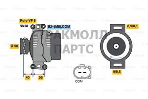 Генератор180Amp MERCEDES-BENZ E-Class W211 2002-2008 - 0121715014