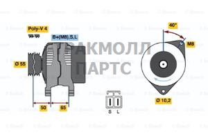 Генератор 14v 90a Mits Carisma - 0123315018