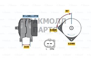 SOR56852генератор12V 140A VW Caddy/Crafter/Sharan/T5/Golf/Passat Audi A3/A4/TT 1.9/2.0/2.5D - 0124515124