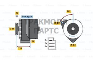 Реле-регулятор генератора AGCO ALLIS 91-00 AGCO WHITE - 0986034040