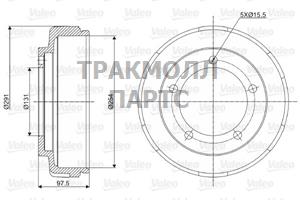 Барабан тормозной - 237040