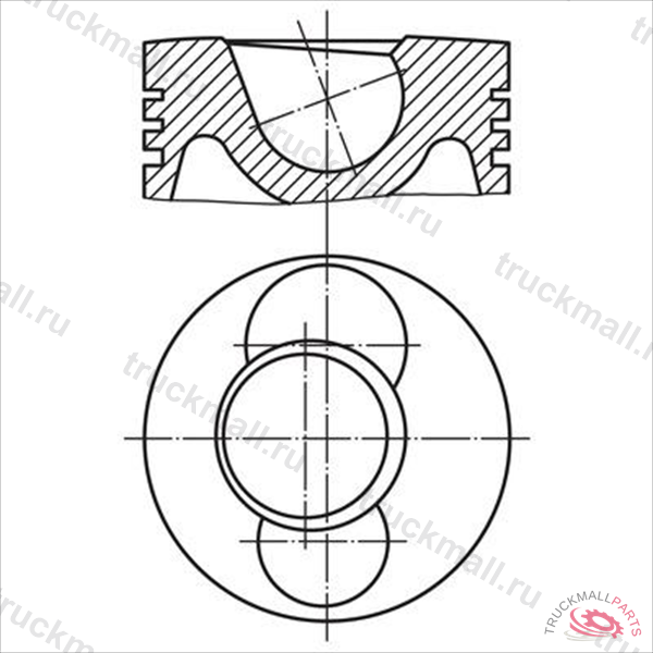 Поршнекомплект KHD L413 F/FR d125.0 STD 75- - 101 72 00