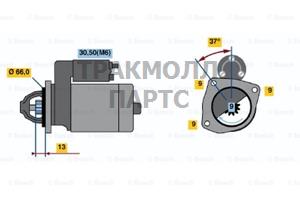 СТАРТЕР 12V  11 KW BOSCH - 0001107066