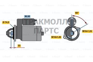 СТАРТЕР 12V  14 KW BOSCH - 0001108118