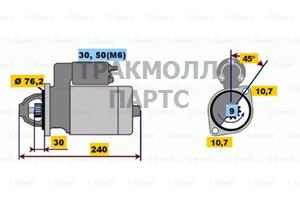 СТАРТЕР 12V  14 KW BOSCH - 0001109029