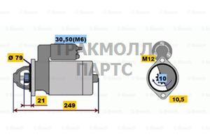 Стартер OPEL ASTRA F CLASSIC Наклонная задняя - 0001109055