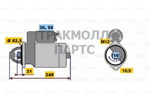 Стартер OPEL ASTRA F CLASSIC Наклонная задняя - 0001109062