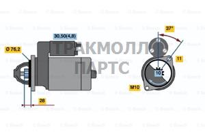 СТАРТЕР 12V  22 KW BOSCH - 0001109259