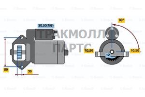 Стартер CITROEN Jumper III 2.2 HDi 250 - 0001109304