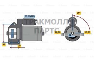 Стартер FORD TRANSIT 2.0/2.4/CITROEN JUMPER/FIAT DUCATO 2.2D - 0001109392