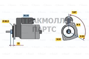 Стартер OPEL ASCONA C 81 86 87 - 0001110007