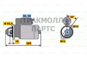 СТАРТЕР  12V 1.8KW - 0001110126