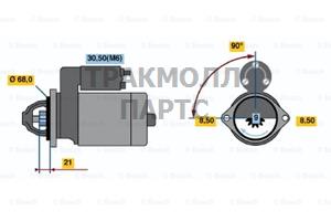 Стартер OPEL ASCONA C 81 86 87 - 0001112015