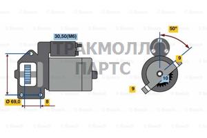 Стартер BMW D 2.0кВт - 0001115069