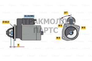 Стартер CITROEN JUMPER c бортовой платформой 2.8 - 0001115079