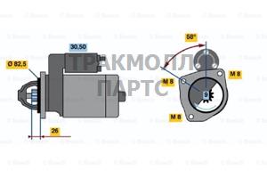 Генератор DAF.MAN Scania 24V 55A - 0986015910