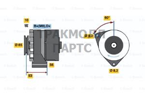 Реле-регулятор генератора AGCO ALLIS 91-00 AGCO WHITE - 0986030540