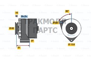 Реле-регулятор генератора AGCO ALLIS 91-00 AGCO WHITE - 0986031090