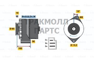 Реле-регулятор генератора AGCO ALLIS 91-00 AGCO WHITE - 0986034190