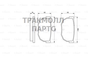 Комплект колодок для дисковых тормозов - 0986424162