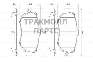 Торм. Колодки перед.  LEXUS GS300 93-03/IS300 - 0986424213