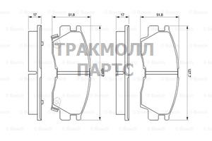 Колодки диск. передние MITSUBISHI GALANT IV/V/VI EA - 0986424256