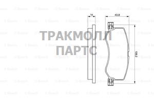 Колодки тормозные дисковые  перед  - 0986424301