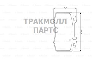 Колодки тормозные дисковые передн MERCEDES-BENZ M-CLASS 98-05 - 0986424475