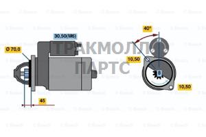 СТАРТЕР  12V 1.1KW - 0001107039