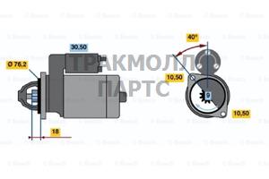 СТАРТЕР  12V 1.1KW - 0001107062