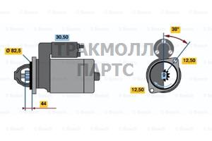 СТАРТЕР  12V 1.6KW - 0001109043