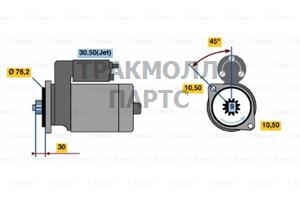 СТАРТЕР  12V 1.8KW - 0001124013