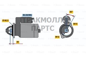 СТАРТЕР 24V  25 KW BOSCH - 0001219009