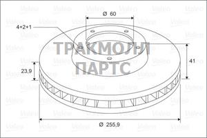 Диск тормозной DAEWOO NEXIA перед - 297189