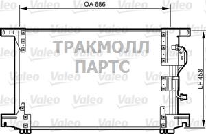 Радиатор кондиционера конденсер - 818034