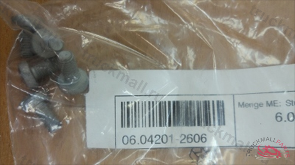 ВИНТ С ПЛОСКОЙ ГОЛОВКОЙ M6X12-4.8-H-MAN1 - 06.04201-2606